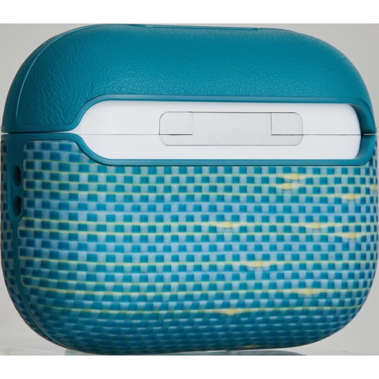 Husă Magnetică Pitaka din Fibră de Aramidă, Lucid Blue - AirPods Pro 3 Husă Magnetică Pitaka din Fibră de Aramidă, Lucid Blue - AirPods Pro 3 (Pro 3, APM2505) by www.silkase.ro