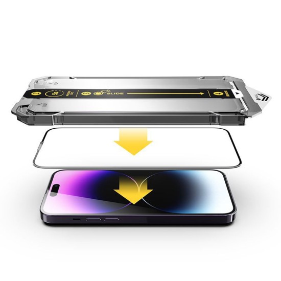 Folie sticla transparenta cu sistem de montare Mobile Origin Screen Guard compatibil cu iPhone 14 Pro (Mobile Origin, Ingredi) by www.silkase.ro Folie sticla transparenta cu sistem de montare Mobile Origin Screen Guard compatibil cu iPhone 14 Pro (Ingredi, SGZ-i14Pro) by www.silkase.ro