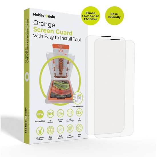 Set 2 folii sticla pentru Apple iphone 16e/ iPhone 14/ iPhone 13/ iPhone 13 Pro, Mobile Origin, aplicator (Mobile Origin, iPhone 16e) by www.silkase.ro Set 2 folii sticla pentru Apple iphone 17e/16e/ iPhone 14/ iPhone 13/ iPhone 13 Pro, Mobile Origin, aplicator (iPhone 17e, SGA-i14-2pk) by www.silkase.ro