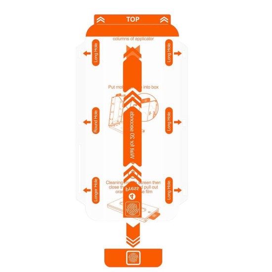 Folie sticla de rezerva pentru kit Mobile Origin Orange Screen Guard Spare compatibila cu iPhone 13 Mini Clear (Ingredi, SGA-SP-i13m) by www.silkase.ro