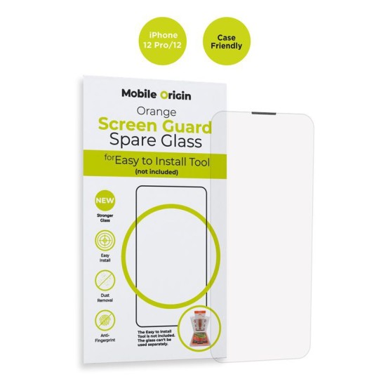 Folie sticla de rezerva pentru kit Mobile Origin Orange Screen Guard Spare compatibila cu iPhone 12 / 12 Pro Clear (Ingredi, SGA-SP-i12Pro) by www.silkase.ro