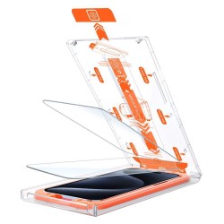 Set 2 folii sticla cu sistem de montare Mobile Origin Orange Screen Guard compatibil cu iPhone 15 / 15 Pro Clear