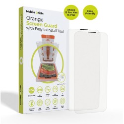 Set 2 folii sticla cu sistem de montare Mobile Origin Orange Screen Guard compatibil cu iPhone 15 Plus / 15 Pro Max Clear