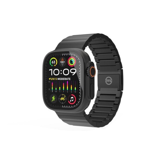 Curea titan Mobile Origin Titanium compatibila cu Apple Watch 4/5/6/7/8/9/SE/Ultra1/2 42/44/45/49mm Black (Mobile Origin, Ingredi) by www.silkase.ro Curea titan Mobile Origin Titanium compatibila cu Apple Watch 4/5/6/7/8/9/SE/Ultra1/2 42/44/45/49mm Black (Ingredi, AWTB-TITAN-BLK) by www.silkase.ro