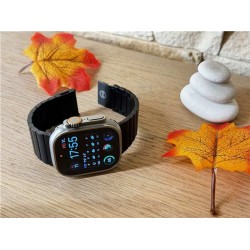 Curea titan Mobile Origin Titanium compatibila cu Apple Watch 4/5/6/7/8/9/SE/Ultra1/2 42/44/45/49mm Black