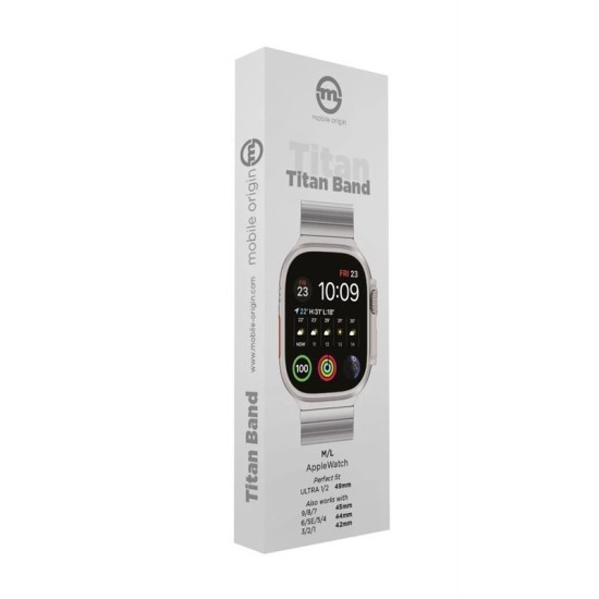 Curea titan Mobile Origin Titanium compatibila cu Apple Watch 4/5/6/7/8/9/SE/Ultra1/2 42/44/45/49mm Black (Mobile Origin, Ingredi) by www.silkase.ro Curea titan Mobile Origin Titanium compatibila cu Apple Watch 4/5/6/7/8/9/SE/Ultra1/2 42/44/45/49mm Black (Ingredi, AWTB-TITAN-BLK) by www.silkase.ro