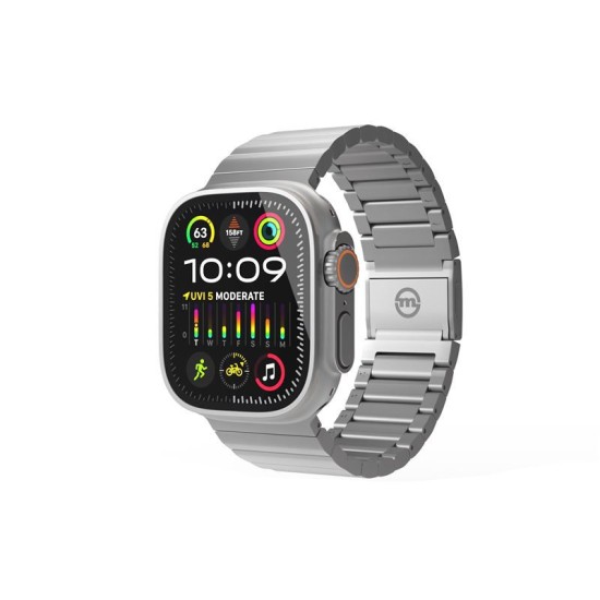 Curea titan Mobile Origin Titanium compatibila cu Apple Watch 4/5/6/7/8/9/SE/Ultra1/2 42/44/45/49mm Silver (Mobile Origin, Ingredi) by www.silkase.ro Curea titan Mobile Origin Titanium compatibila cu Apple Watch 4/5/6/7/8/9/SE/Ultra1/2 42/44/45/49mm Silver (Ingredi, AWTB-TITAN-SLV) by www.silkase.ro