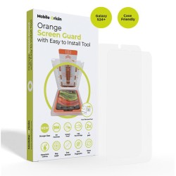 Set 2 folii sticla cu sistem de montare Mobile Origin Screen Guard compatibil cu Samsung Galaxy S24 Plus Clear