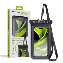 Husa waterproof universala Mobile Origin pentru dispozitive 6.5 inch, IPX8, Negru/Alb