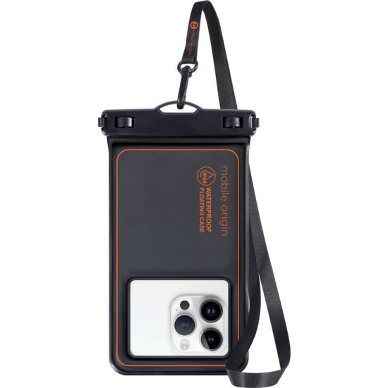 Husa waterproof universala Mobile Origin pentru dispozitive 6.5 inch, IPX8, Negru/Portocaliu (Huse Waterproof și Subacvatice, DBL-BLK-ORG01) by www.silkase.ro