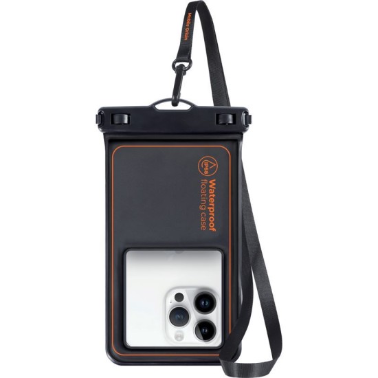 Husa waterproof universala Mobile Origin pentru dispozitive 6.8 inch, IPX8, Negru/Portocaliu (Huse Waterproof și Subacvatice, DBXL-BLK-ORG01) by www.silkase.ro