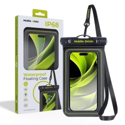 Husa waterproof universala Mobile Origin pentru dispozitive 6.8 inch, IPX8, Negru/Verde