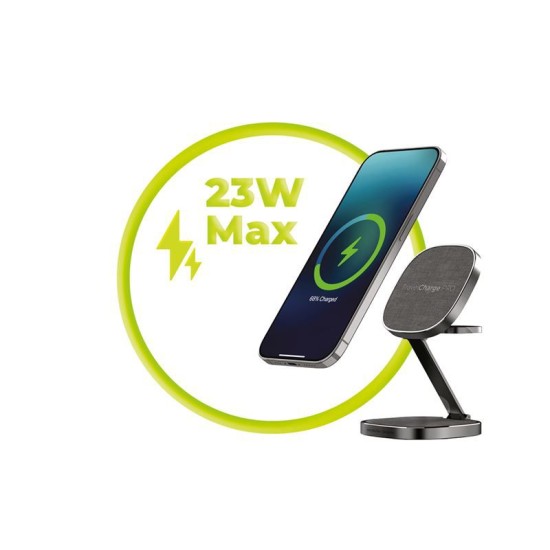 Incarcator Wireless 3 in 1 Mobile Origin TravelCharge PRO, Compatibil MagSafe, 15W, Cablu USB-C inclus, Gri (Incarcatoare, TC31-UC-GRY) by www.silkase.ro