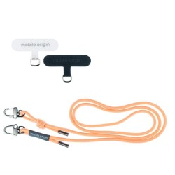 Snur pentru carcase Mobile Origin Lanyard Rope, 6 mm, Ajustabil 82-163cm, Peach Fuzz