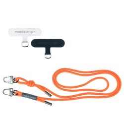 Snur pentru carcase Mobile Origin Lanyard Rope, 6 mm, Ajustabil 82-163cm, Portocaliu