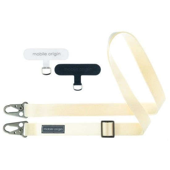 Snur pentru carcase Mobile Origin Lanyard Tape, 25 mm, Ajustabil 84-165cm, Alb (Mobile Origin, Accesorii telefoane) by www.silkase.ro Snur pentru carcase Mobile Origin Lanyard Tape, 25 mm, Ajustabil 84-165cm, Alb (Șnururi și Curele Telefon, LYT-UNI-WHT) by www.silkase.ro
