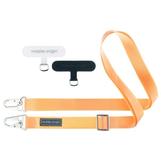 Snur pentru carcase Mobile Origin Lanyard Tape, 25 mm, Ajustabil 84-165cm, Peach Fuzz (Mobile Origin, Accesorii telefoane) by www.silkase.ro Snur pentru carcase Mobile Origin Lanyard Tape, 25 mm, Ajustabil 84-165cm, Peach Fuzz (Șnururi și Curele Telefon, LYT-UNI-PCFZ) by www.silkase.ro