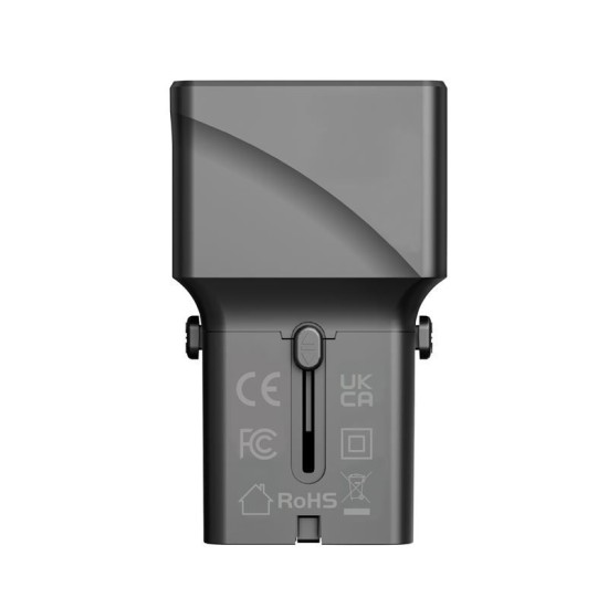 Incarcator retea tip adaptor Mobile Origin Travel, EU/US/UK/AU, 25W, USB/USB-C, Negru (Incarcatoare, TAD25-2P-BLK) by www.silkase.ro