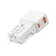 Incarcator retea tip adaptor Mobile Origin Travel, EU/US/UK/AU, 25W, USB/USB-C, Alb (Incarcatoare, TAD25-2P-WHT) by www.silkase.ro
