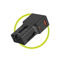 Incarcator retea tip adaptor Mobile Origin Travel, EU/US/UK/AU, 25W, USB/USB-C, Alb