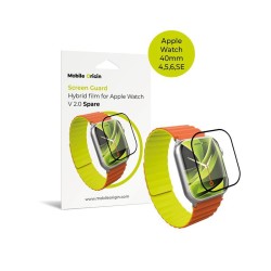Folie hibrida de rezerva pentru kit Mobile Origin Screen Guard compatibila cu Apple Watch 4/5/6/SE 40mm Black