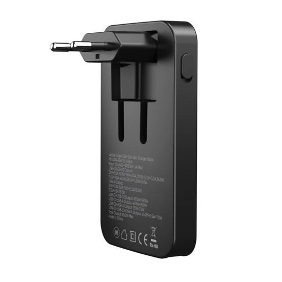 Incarcator retea Mobile Origin GaN 3, USB, 2x USB-C, 65W, Design slim, Negru (Mobile Origin, Incarcatoare) by www.silkase.ro Incarcator retea Mobile Origin GaN 3, USB, 2x USB-C, 65W, Design slim, Negru (Incarcatoare, GAN-65W-SLM-BLK) by www.silkase.ro