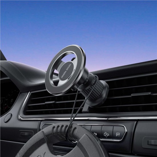 Suport auto Mobile Origin, Air Vent Mount, Compatibil MagSafe, Rotire 360 grade, Negru (Mobile Origin, Suport auto) by www.silkase.ro Suport auto Mobile Origin, Air Vent Mount, Compatibil MagSafe, Rotire 360 grade, Negru (Suport auto, FRL-MGCH-01-BLK) by www.silkase.ro
