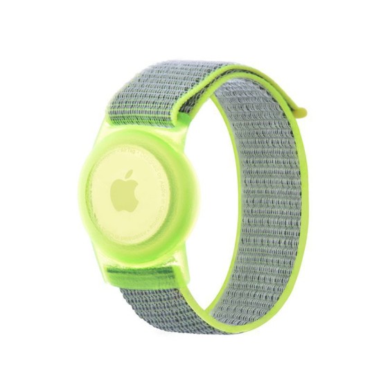Husa si curea Mobile Origin Strap compatibila cu Apple AirTag Green (Ingredi, FRL-ATSTR-GRV) by www.silkase.ro