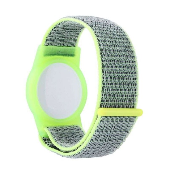 Husa si curea Mobile Origin Strap compatibila cu Apple AirTag Green (Ingredi, FRL-ATSTR-GRV) by www.silkase.ro