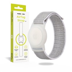 Husa si curea Mobile Origin Strap compatibila cu Apple AirTag Grey