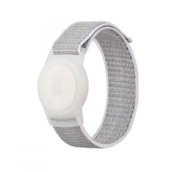 Husa si curea Mobile Origin Strap compatibila cu Apple AirTag Grey (Ingredi, FRL-ATSTR-GRY) by www.silkase.ro