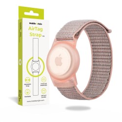 Husa si curea Mobile Origin Strap compatibila cu Apple AirTag Pink