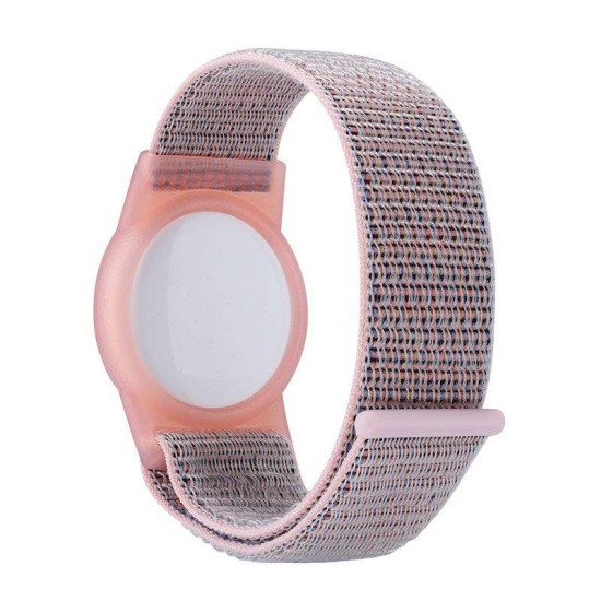 Husa si curea Mobile Origin Strap compatibila cu Apple AirTag Pink (Ingredi, FRL-ATSTR-PNK) by www.silkase.ro