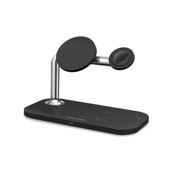 Statie de incarcare 3 in 1 Mobile Origin Magnetic, Compatibila MagSafe, Wireless Charge, 15W, Cablu USB-C inclus, Negru (Mobile Origin, Incarcatoare) by www.silkase.ro Statie de incarcare 3 in 1 Mobile Origin Magnetic, Compatibila MagSafe, Wireless Charge, 15W, Cablu USB-C inclus, Negru (Incarcatoare, FRL-WCH-31-BLK) by www.silkase.ro
