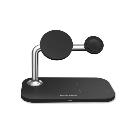 Statie de incarcare 3 in 1 Mobile Origin Magnetic, Compatibila MagSafe, Wireless Charge, 15W, Cablu USB-C inclus, Negru (Mobile Origin, Incarcatoare) by www.silkase.ro Statie de incarcare 3 in 1 Mobile Origin Magnetic, Compatibila MagSafe, Wireless Charge, 15W, Cablu USB-C inclus, Negru (Incarcatoare, FRL-WCH-31-BLK) by www.silkase.ro