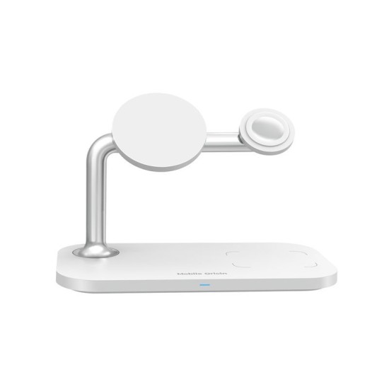 Statie de incarcare 3 in 1 Mobile Origin Magnetic, Compatibila MagSafe, Wireless Charge, 15W, Cablu USB-C inclus, Alb (Mobile Origin, Incarcatoare) by www.silkase.ro Statie de incarcare 3 in 1 Mobile Origin Magnetic, Compatibila MagSafe, Wireless Charge, 15W, Cablu USB-C inclus, Alb (Incarcatoare, FRL-WCH-31-WHT) by www.silkase.ro