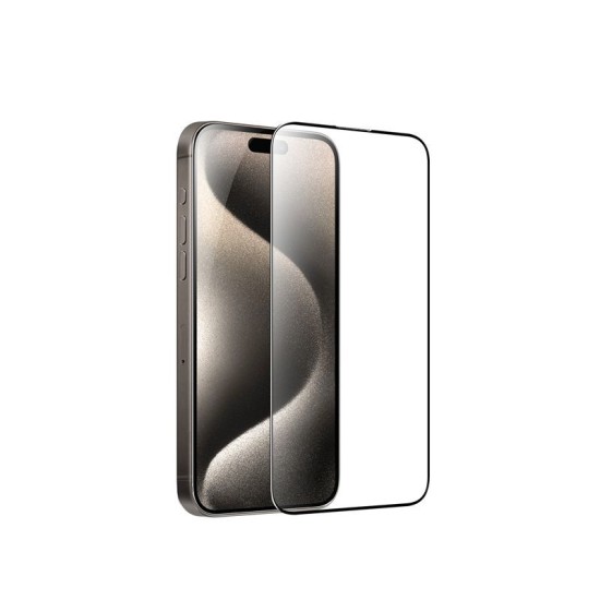 Folie sticla Mobile Origin EasyGlass compatibila cu iPhone 15 Pro Black (Ingredi, FRL-EG-i15Pro) by www.silkase.ro