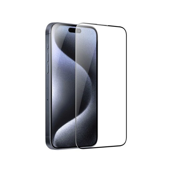 Folie sticla Mobile Origin EasyGlass compatibila cu iPhone 15 Pro Max Black (Ingredi, FRL-EG-i15ProMax) by www.silkase.ro