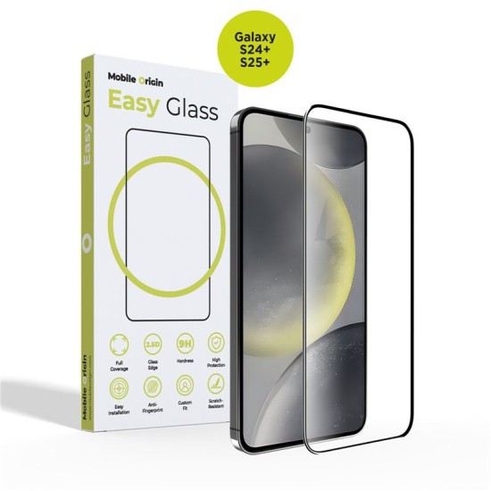 Folie sticla Mobile Origin EasyGlass compatibila cu Samsung Galaxy S24 Plus Black (Ingredi, FRL-EG-GS24Plus) by www.silkase.ro