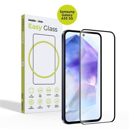 Folie sticla Mobile Origin EasyGlass compatibila cu Samsung Galaxy A55 Black (Mobile Origin, Ingredi) by www.silkase.ro Folie sticla Mobile Origin EasyGlass compatibila cu Samsung Galaxy A55 Black (Ingredi, FRL-EG-A555G) by www.silkase.ro