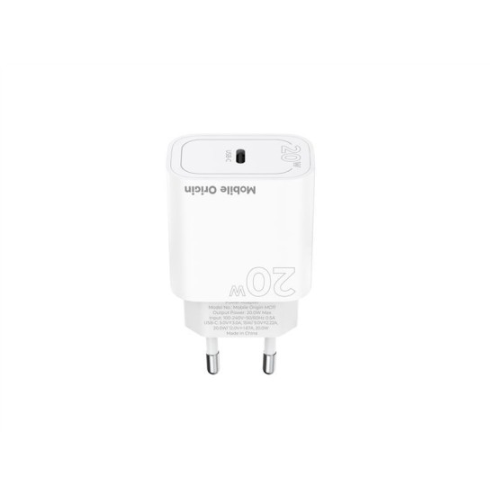 Incarcator retea Mobile Origin MO11, USB-C, PD 20W, Alb (Mobile Origin, Incarcatoare) by www.silkase.ro Incarcator retea Mobile Origin MO11, USB-C, PD 20W, Alb (Incarcatoare, FRL-PD20W-MO11) by www.silkase.ro