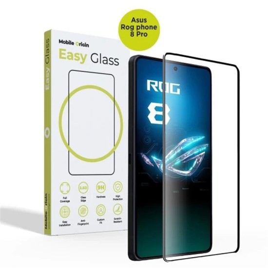 Folie Sticla pentru Asus Rog phone 8 Pro, Mobile Origin, margine Neagra (ROG Phone 8 Pro, FRL-EG-ARP8Pro) by www.silkase.ro