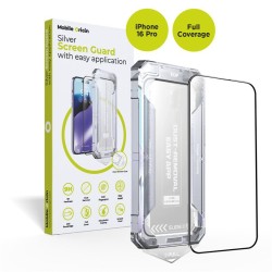 Folie sticla cu sistem de montare Mobile Origin Yellow Screen Guard compatibila cu iPhone 16 Pro Black