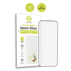 Folie sticla de rezerva Full Cover pentru kit Mobile Origin Screen Guard Spare compatibila cu iPhone 16 Black