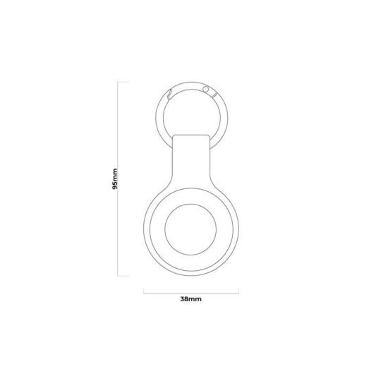Husa de protectie tip breloc Mobile Origin Key Chain compatibila cu Apple AirTag Negru (Ingredi, FRL-ATKC-BLK) by www.silkase.ro