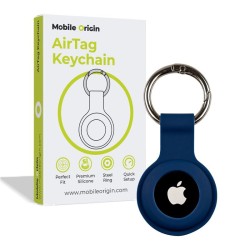 Husa de protectie tip breloc Mobile Origin Key Chain compatibila cu Apple AirTag Albastru
