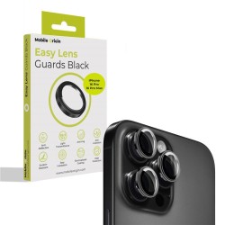 Set 3 protectii sticla camera foto Mobile Origin Easy Lens Guards compatibil cu iPhone 16 Pro / 16 Pro Max Black