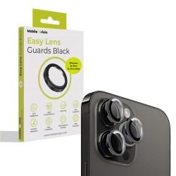 Set 3 protectii sticla camera foto Mobile Origin Easy Lens Guards compatibil cu iPhone 14 Pro / 14 Pro Max Black