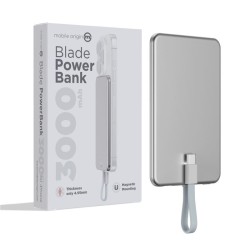 Baterie externa magnetica Mobile Blade Origin 3000mAh, argintiu