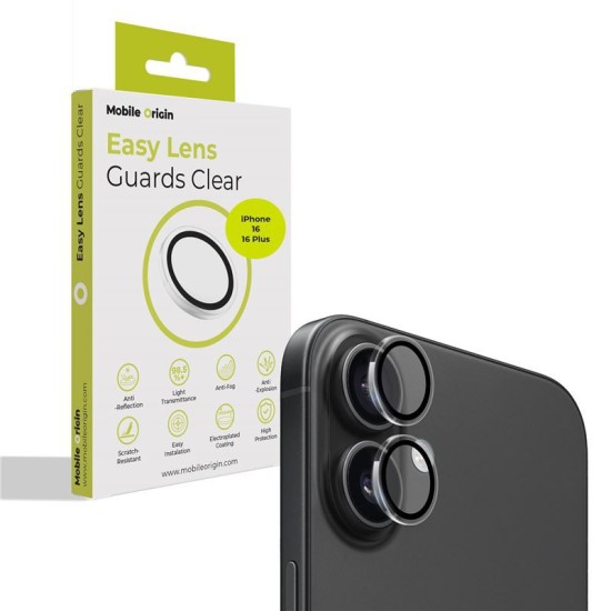 Set 2 protectii sticla camera foto Mobile Origin Easy Lens Guards compatibil cu iPhone 16 / 16 Plus Clear (Mobile Origin, Ingredi) by www.silkase.ro Set 2 protectii sticla camera foto Mobile Origin Easy Lens Guards compatibil cu iPhone 16 / 16 Plus Clear (Ingredi, FRL-LSG-i16-CLR) by www.silkase.ro